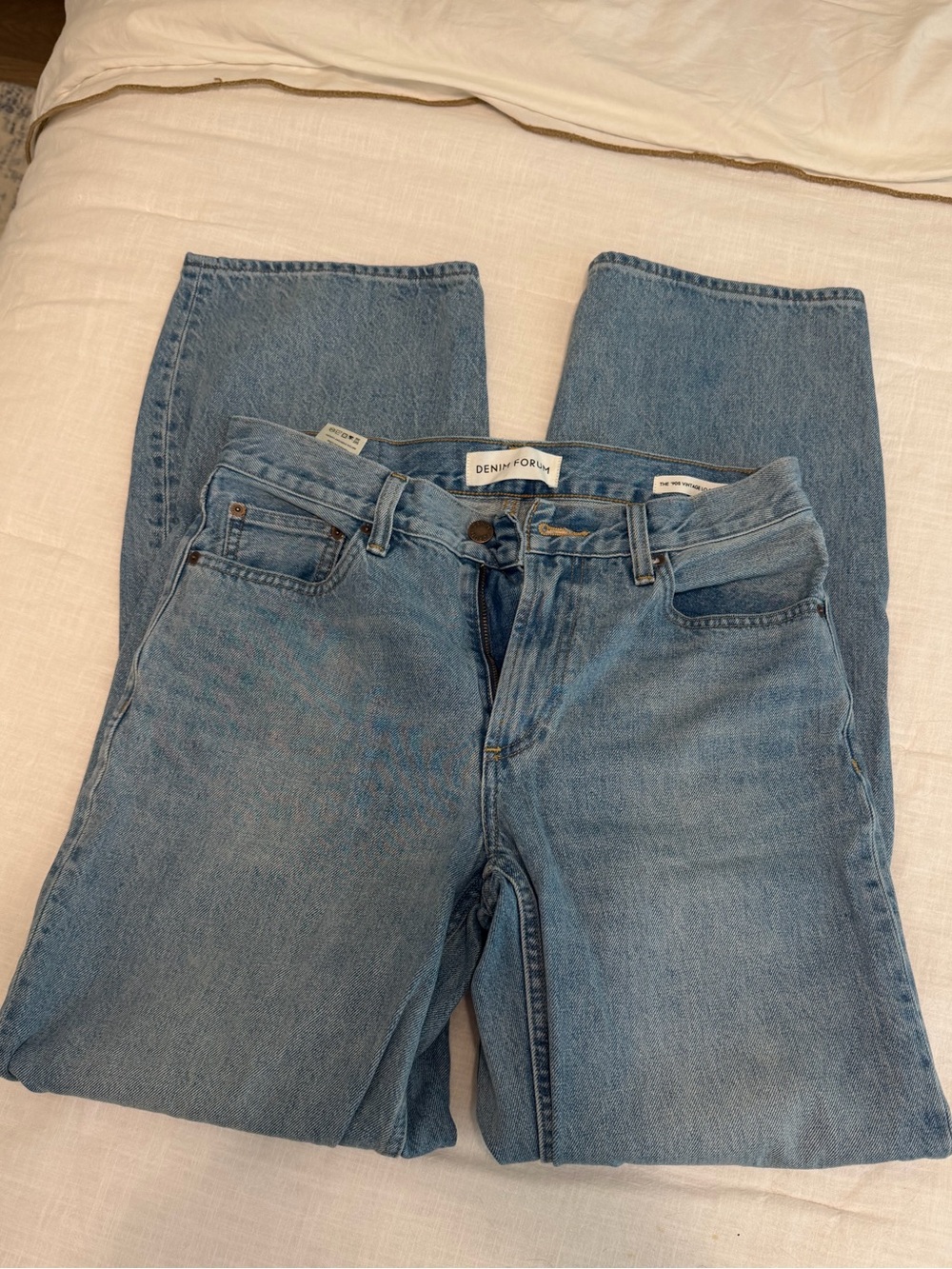 Denim Forum Women's Classic Blue Straight-Leg Jeans